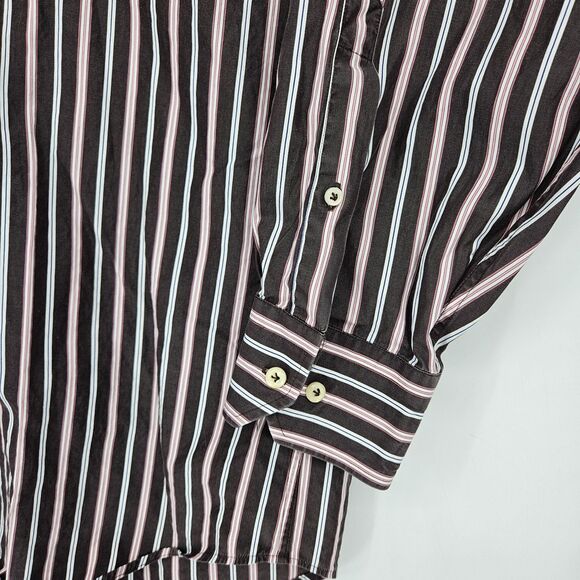 Peter Millar Shirt Mens XXL Button Up Long Sleeve Preppy Striped Casual Colorful - Picture 3 of 10
